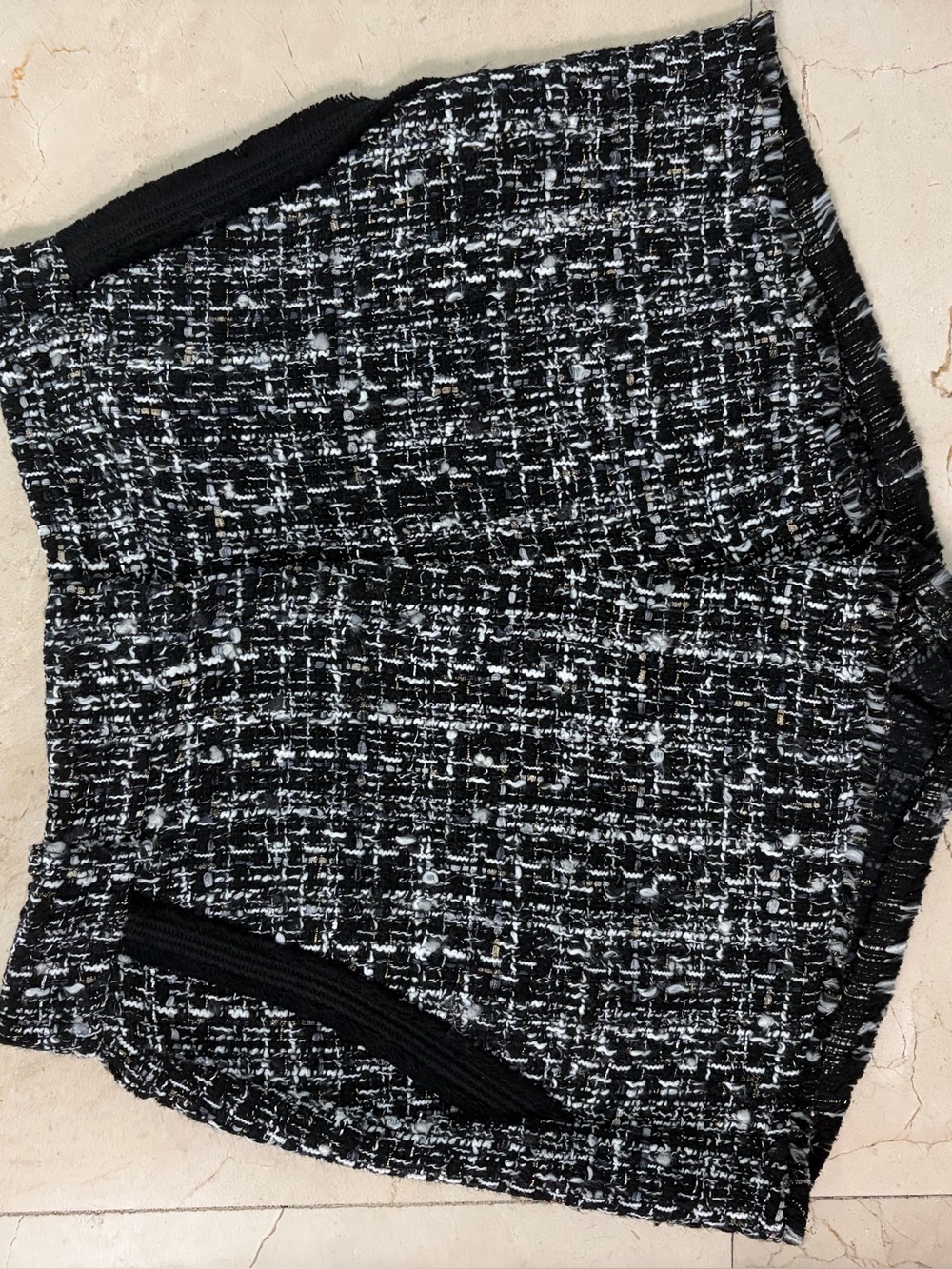 Maje Black & White Tweed shorts - Women's Stylish Shorts
